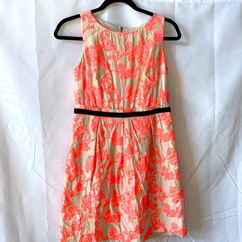Loft Petites Silk Blend Fit and Flare Dress
